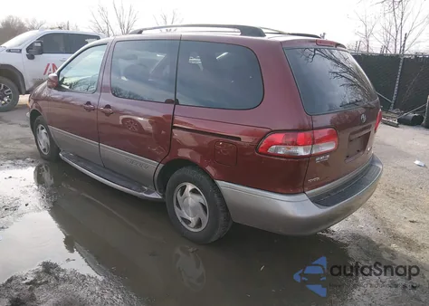 2001 Toyota Sienna Xle из США, поврежденный, VIN 4T3ZF13C41U364601